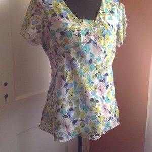 Multi-Colored Pull-over Blouse/Top